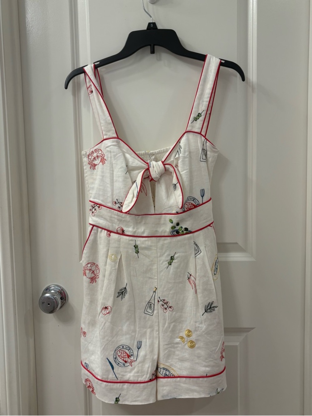 NWT Caroline Constas White Romper
embroidered size small - Picture 3 of 11